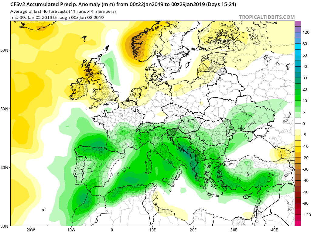 Modelos de precipitación semanales GFS 4S Jose Calvo. Meteosojuela La Rioja.