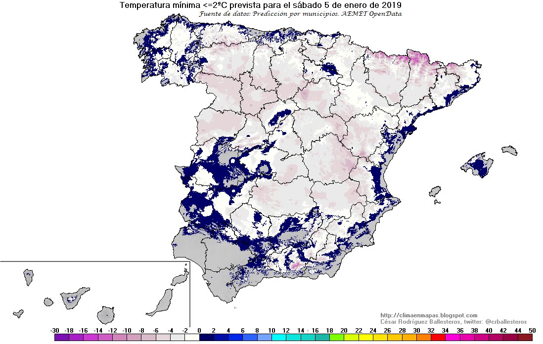 Modelos de temperaturas Mínimas. Meteosojuela La Rioja