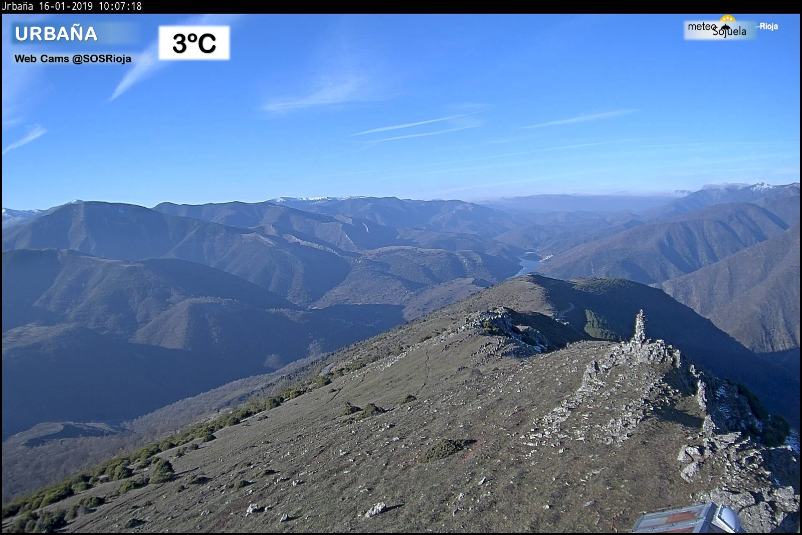 Nieblas desde Urbaña. Web Cams SOS Rioja. Meteosojuela La Rioja
