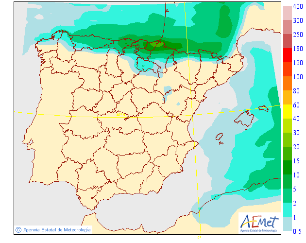 Precipitación media AEMET 13. Meteosojuela La Rioja