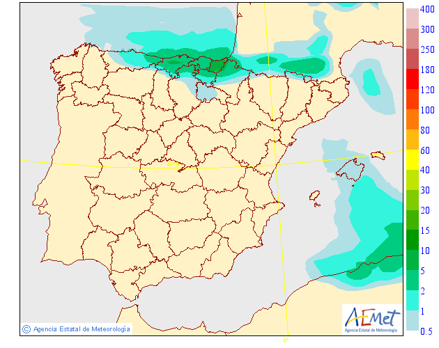 Precipitación media AEMET. 09 Meteosojuela La Rioja