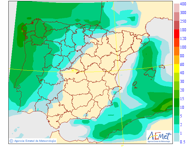Precipitación media AEMET. 18 Meteosojuela La Rioja