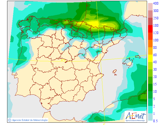 Precipitación media AEMET. 28 Meteosojuela La Rioja