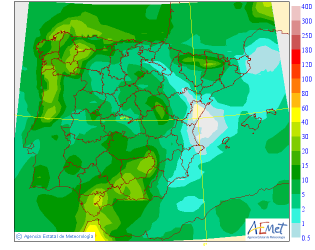 Precipitación media AEMET. Meteosojuela La Rioja