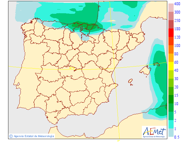 Precipitación media AEMET. Meteosojuela La Rioja