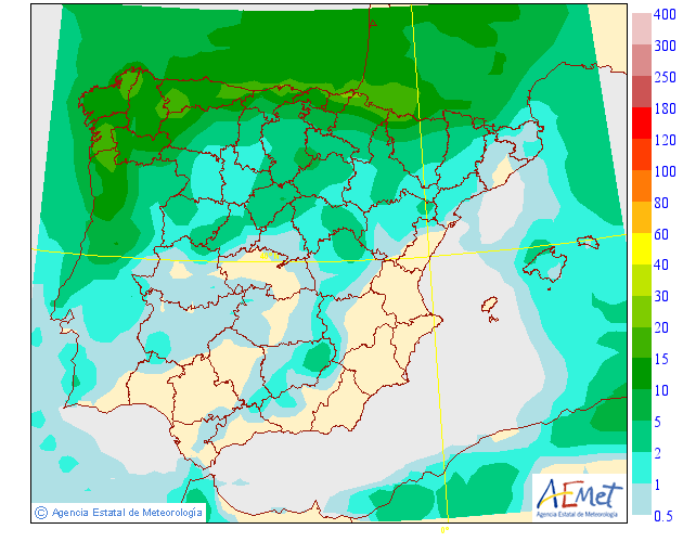 Precipitación media AEMET.29 Meteosojuela La Rioja
