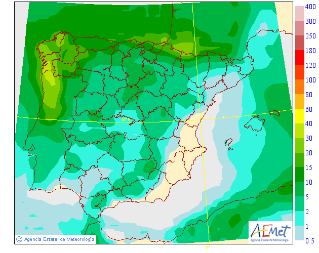 Precipitación media AEMET.30 Meteosojuela La Rioja
