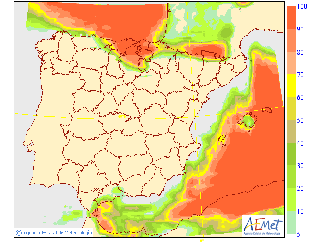 Probabilidad de precipitación AEMET. Meteosojuela La Rioja