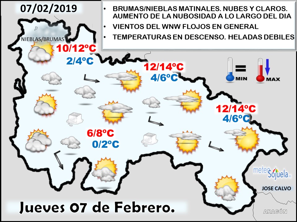 Mapa tiempo La Rioja. Meteosojuela