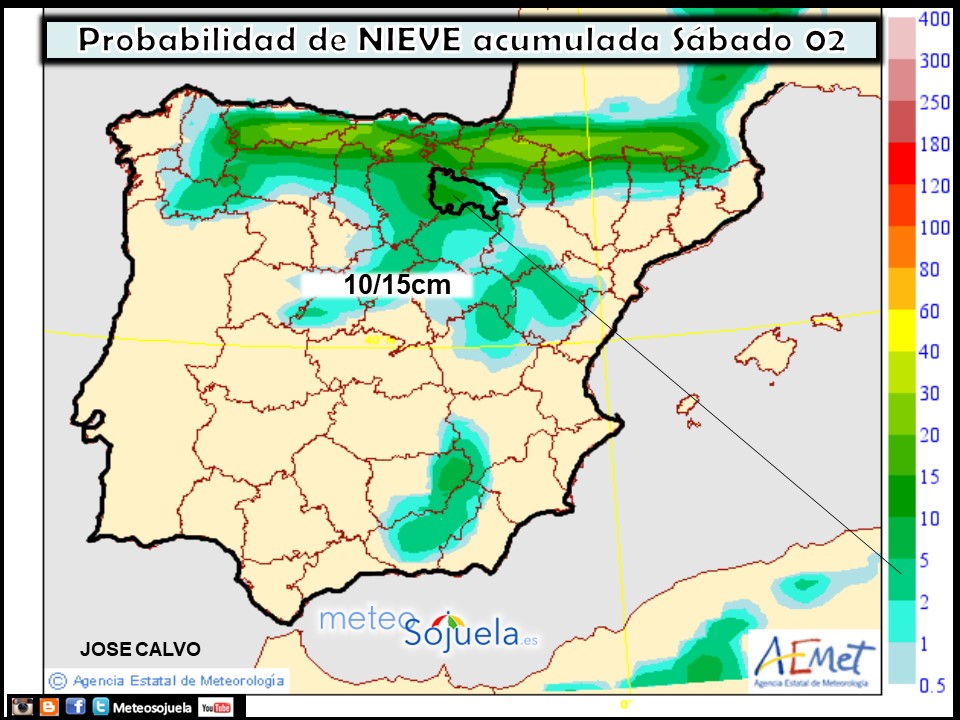 Modelos de Nieve acumulada AEMET. Meteosojuela La Rioja