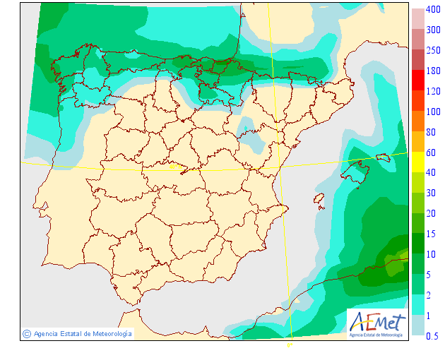 Precipitación media AEMET. 03 Meteosojuela La Rioja