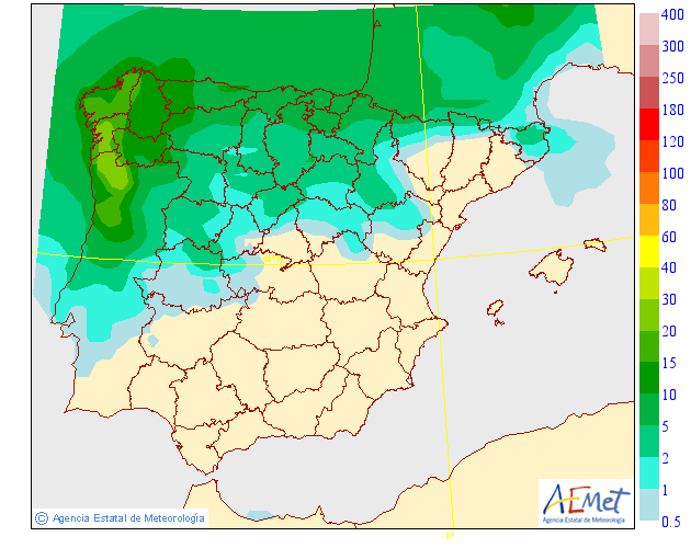 Precipitación media AEMET. Meteosojuela La Rioja