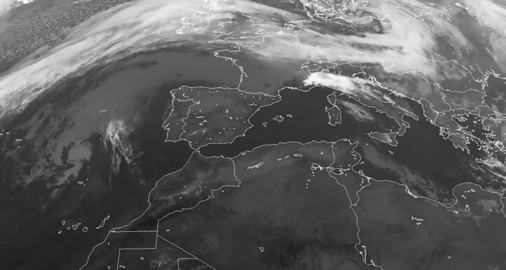 Animación imágenes de satélite Se acerca un frente por el Atlántico. Meteosojuela La Rioja