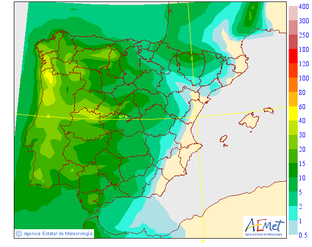 Precipitación media AEMET. 06 Meteosojuela La Rioja