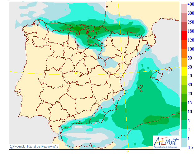 Precipitación media AEMET. 19 Meteosojuela La Rioja