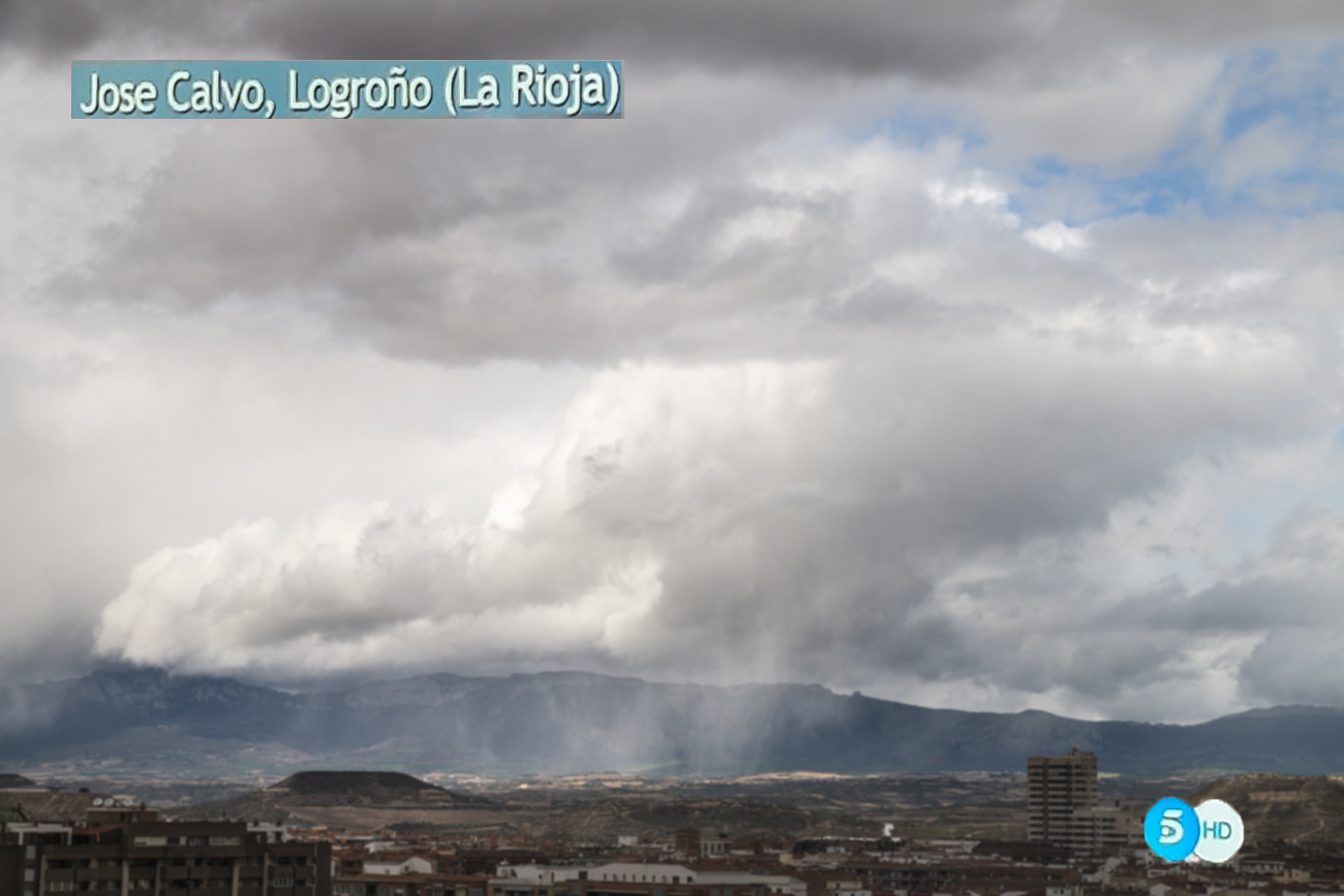Chubascos en Logroño. Telecinco T5. Meteosojuela