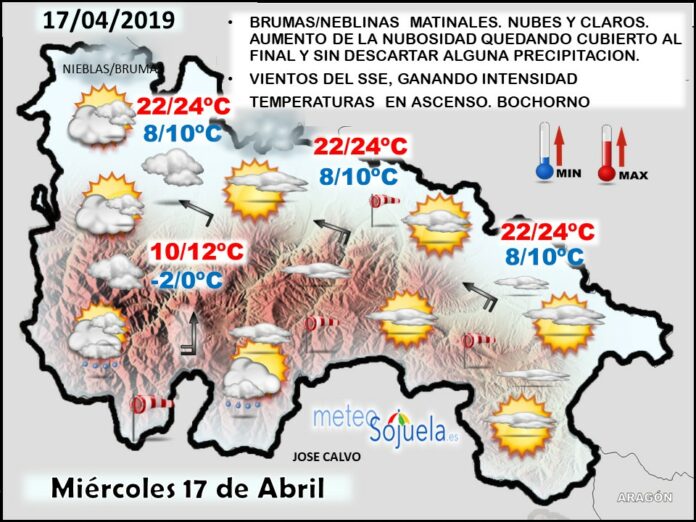 Mapa tiempo La Rioja. Meteosojuela