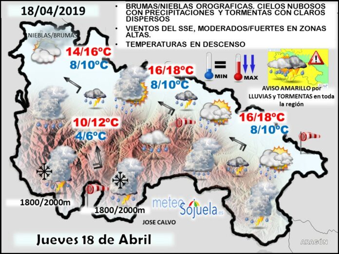 Mapa tiempo La Rioja. Meteosojuela Mapa tiempo La Rioja. Meteosojuela