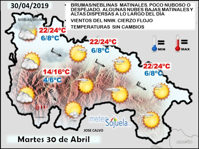 Mapa tiempo La Rioja. Meteosojuela Mapa tiempo La Rioja. Meteosojuela