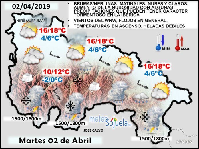 Mapa tiempo La Rioja. Meteosojuela Mapa tiempo La Rioja. Meteosojuela