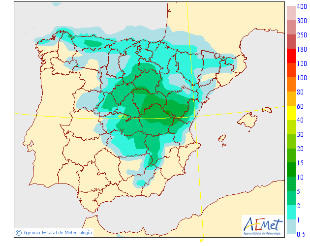 Precipitación media AEMET. 01 Meteosojuela La Rioja