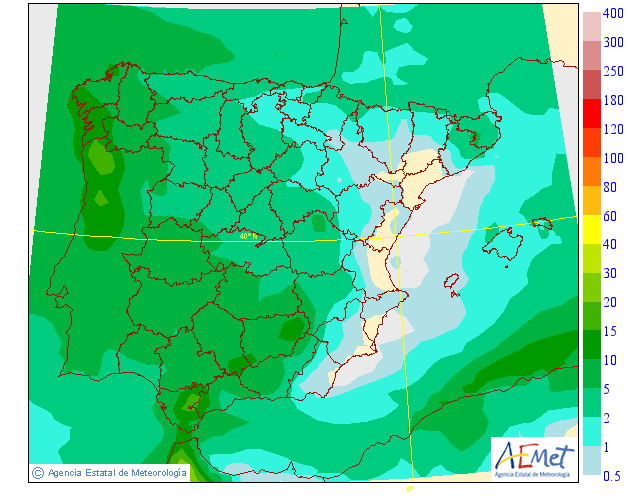 Precipitación media AEMET. 07 Meteosojuela La Rioja