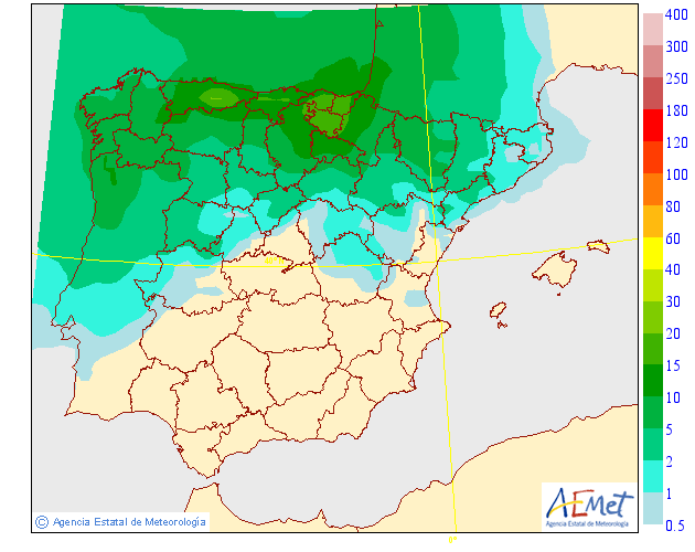 Precipitación media AEMET. 15 Meteosojuela La Rioja
