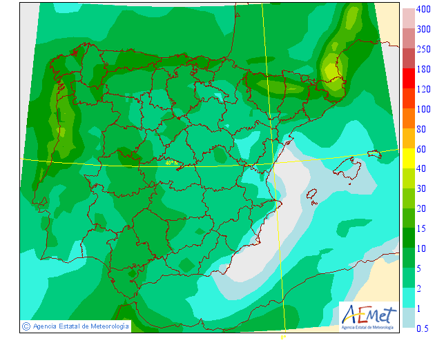 Precipitación media AEMET. 23 Meteosojuela La Rioja