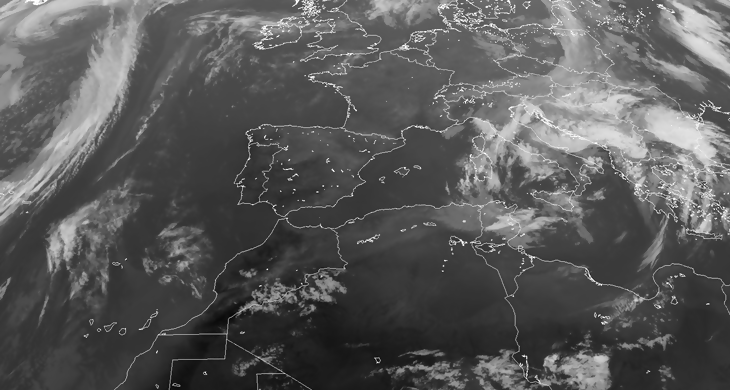Animación imágenes de satélite. Frente . Meteosojuela La Rioja