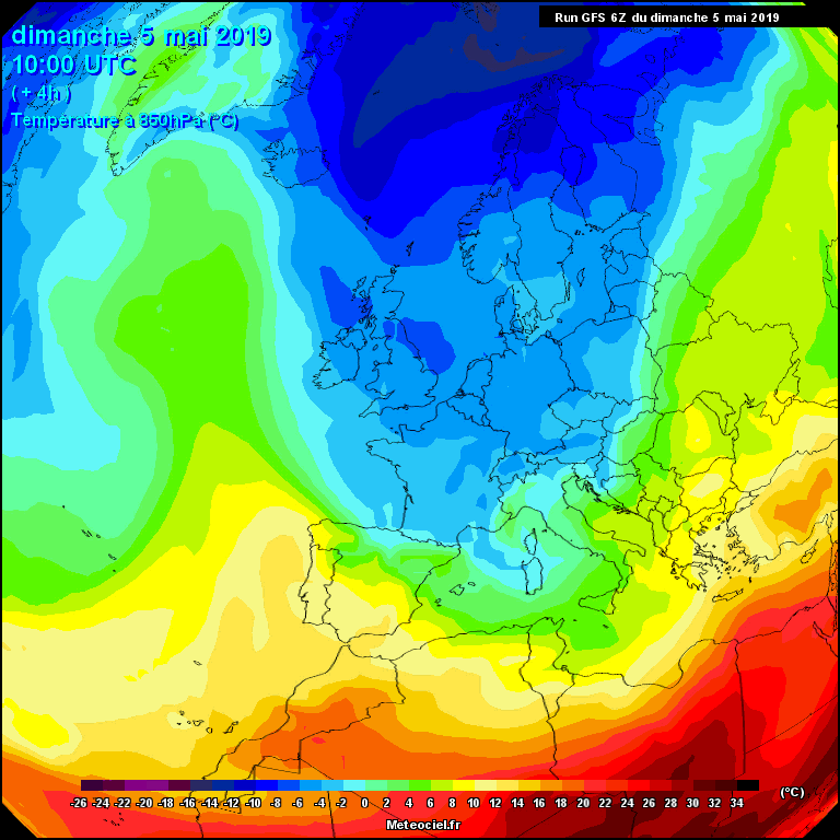 Animación masas de aire 850hPa