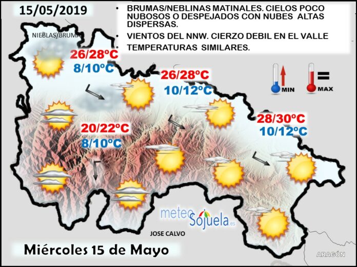 Mapa tiempo La Rioja. Meteosojuela Mapa tiempo La Rioja. Meteosojuela