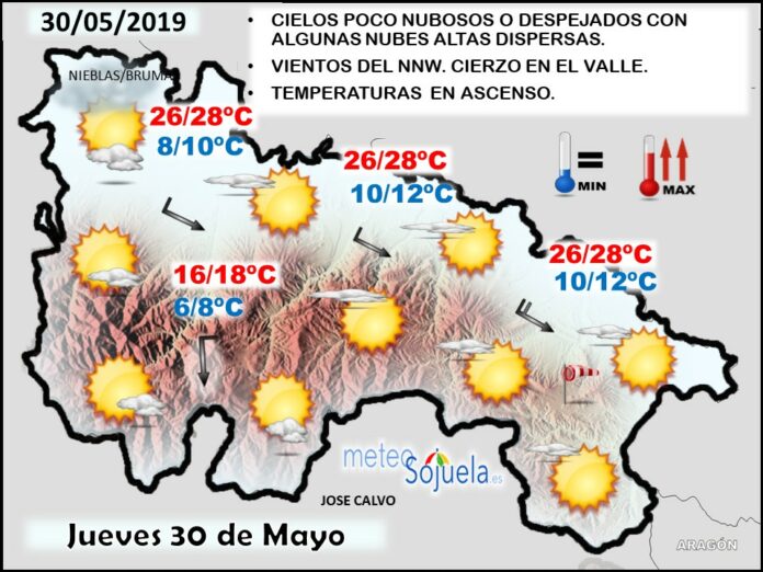 Mapa tiempo La Rioja. Meteosojuela Mapa tiempo La Rioja. Meteosojuela