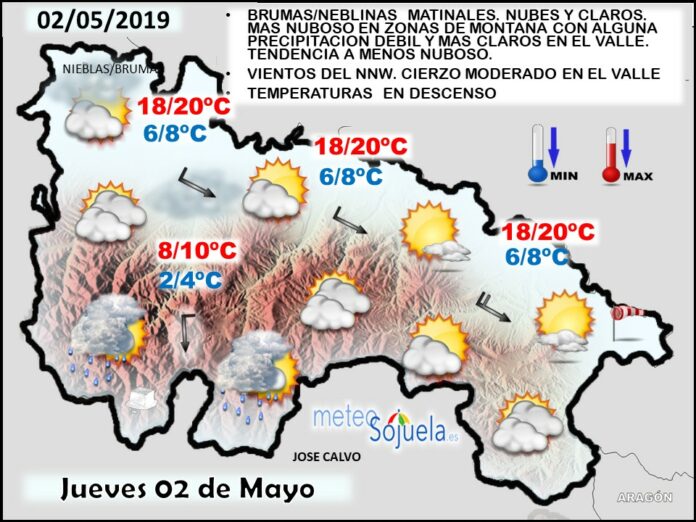 Mapa tiempo La Rioja. Meteosojuela Mapa tiempo La Rioja. Meteosojuela