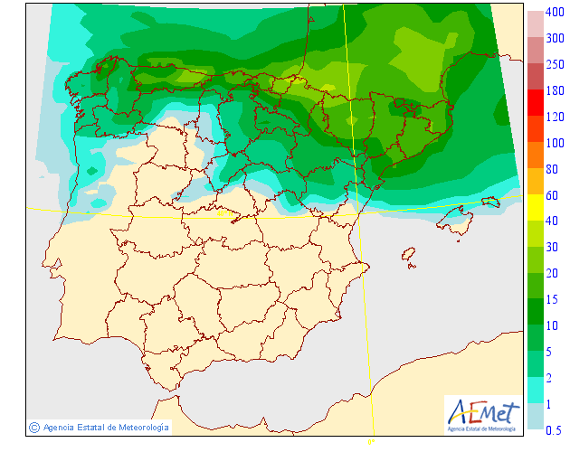 Mapas de Precipitación media AEMET. 17 Meteosojuela La Rioja