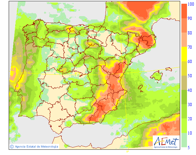 Mapas de probabilidad de Precipitación AEMET. 21 Meteosojuela La Rioja