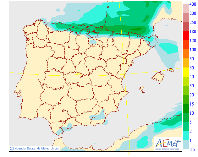 Precipitación media AEMET. 04 Meteosojuela La Rioja