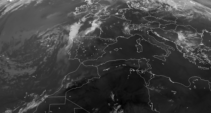 Animación imágenes de satélite. Frentes debilitados . Meteosojuela La Rioja