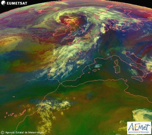 Animación imágenes de satélite. vaguada . Meteosojuela La Rioja