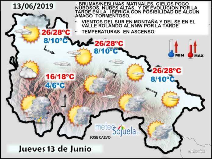 Mapa tiempo La Rioja. Meteosojuela Mapa tiempo La Rioja. Meteosojuela