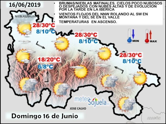 Mapa tiempo La Rioja. Meteosojuela