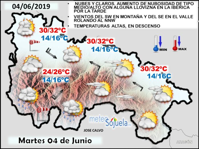 Mapa tiempo La Rioja. Meteosojuela Mapa tiempo La Rioja. Meteosojuela