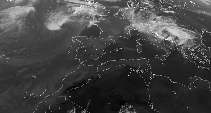 Animación imágenes de satélite. Borrasca Cantábrica Meteosojuela La Rioja