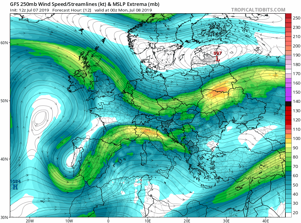 Animación modelos altura geopotencial 300hPa. Meteosojuela
