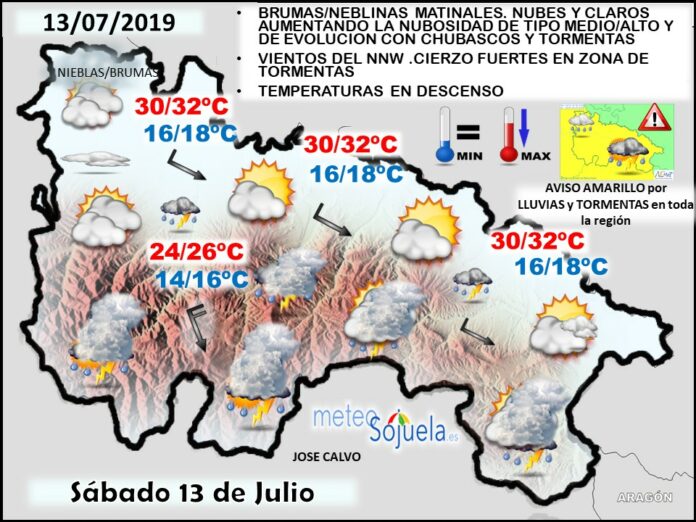 Mapa tiempo La Rioja. Meteosojuela Mapa tiempo La Rioja. Meteosojuela