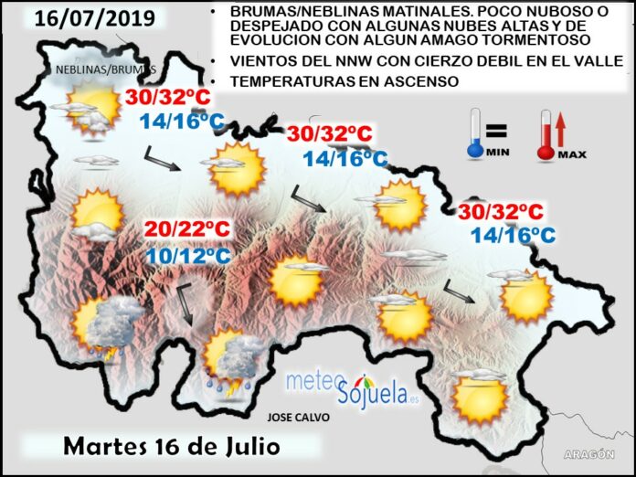 Mapa tiempo La Rioja. Meteosojuela Mapa tiempo La Rioja. Meteosojuela
