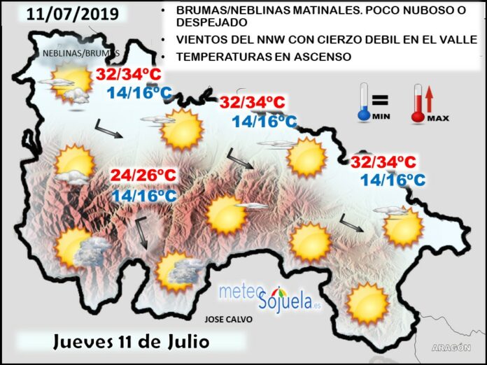 Mapa tiempo La Rioja. Meteosojuela Mapa tiempo La Rioja. Meteosojuela