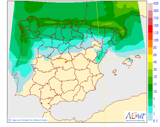 Precipitación Media según AEMET. 27 Meteosojuela La Rioja