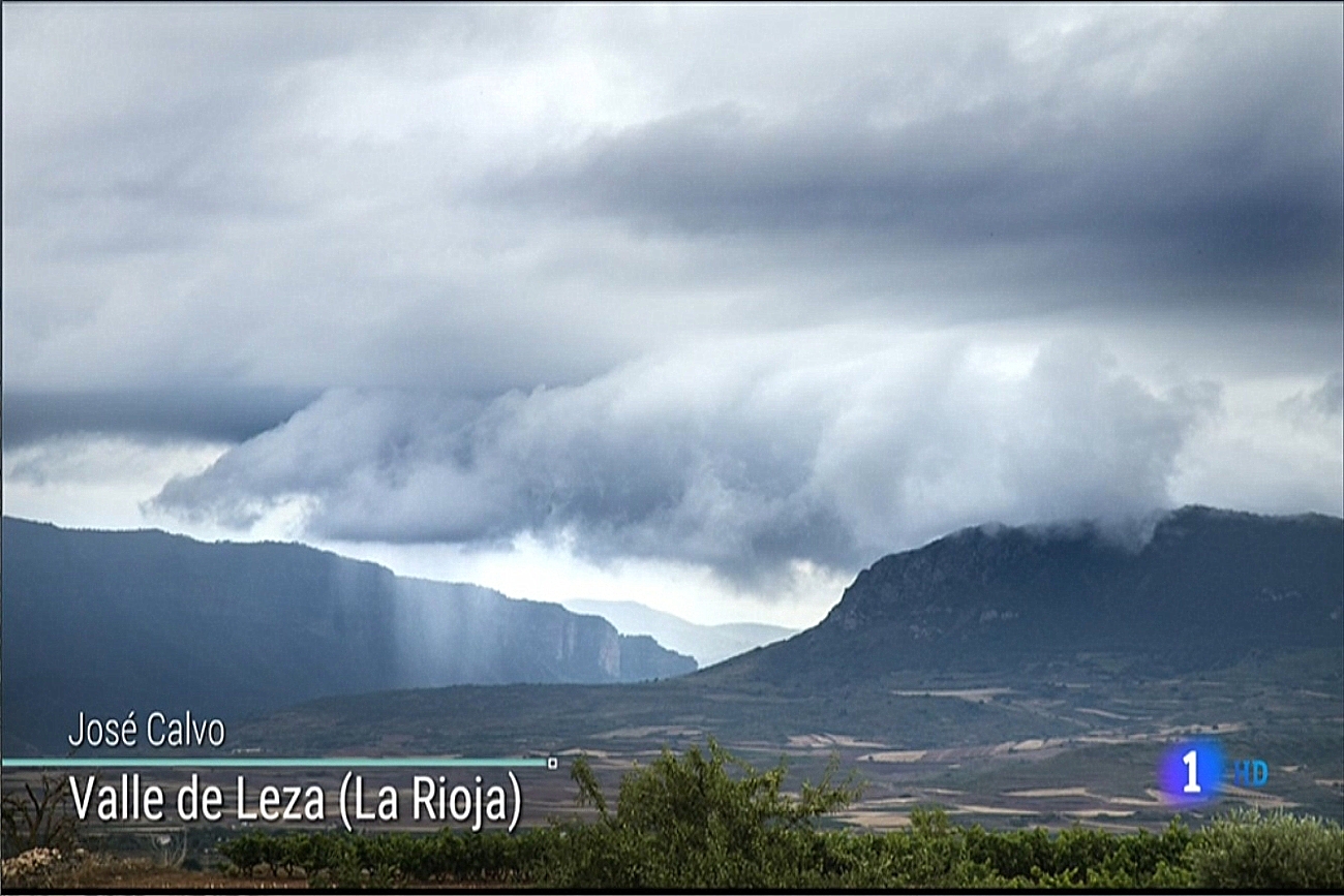 Tormenta en el valle del Leza. El tiempo de TVE1.Meteosojuela