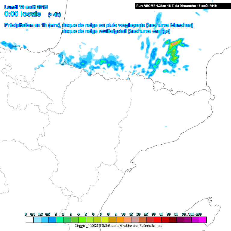 Animación Precipitaciones AROME. Metetosojuela