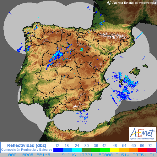 Animación imágenes de radar. Meteosojuela.